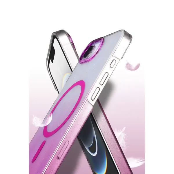 Apple İphone 16e Glossy Magsafe Kapak - Mor