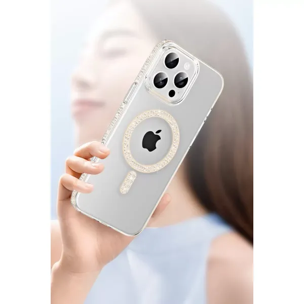 Joko Apple İphone 14 Move Taşlı Magsafe Kapak - Pembe