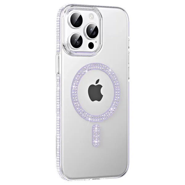Joko Apple İphone 15 Pro Move Taşlı Magsafe Kapak - Lila