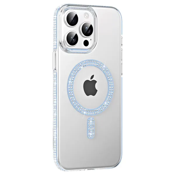 Joko Apple İphone 15 Pro Move Taşlı Magsafe Kapak - Mavi