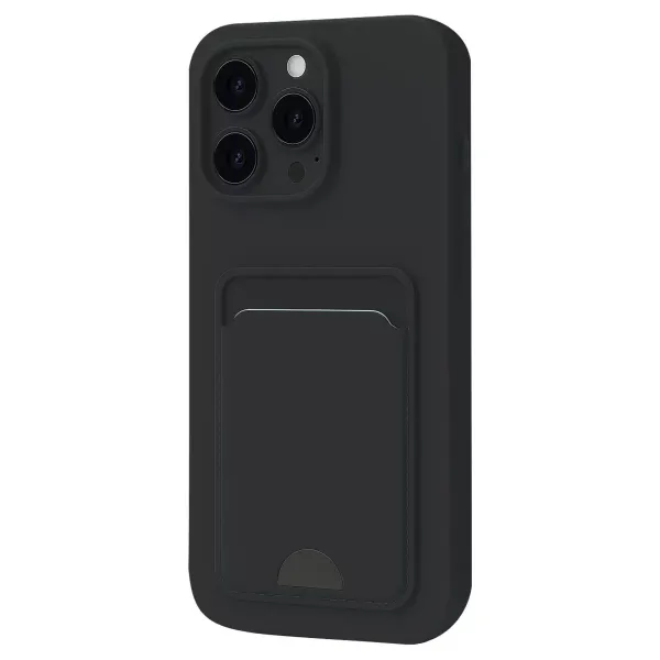 Apple İphone 16 Pro Kılıf Kelvin Kartvizitli Silikon - Siyah