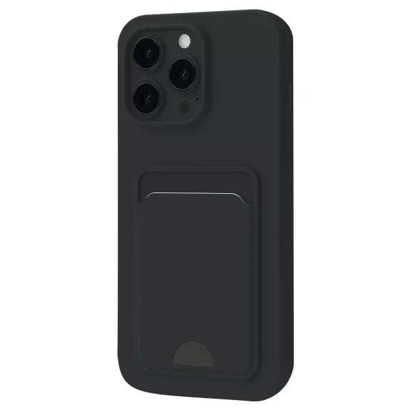 Apple İphone 16 Pro Max Kılıf Kelvin Kartvizitli Silikon - Siyah