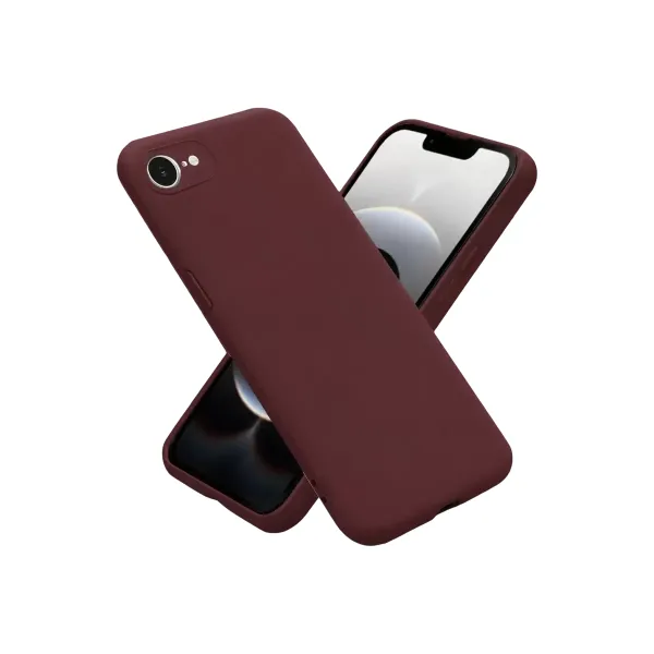 Apple İphone 16e Kılıf First Silikon - Bordo