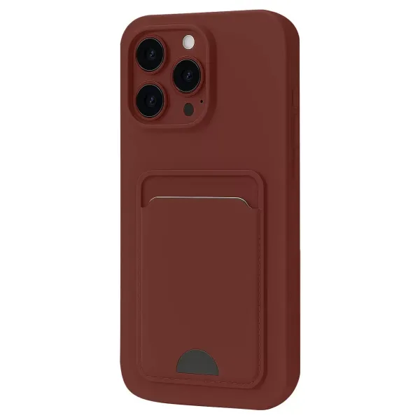 Apple İphone 16 Pro Kılıf Kelvin Kartvizitli Silikon - Bordo