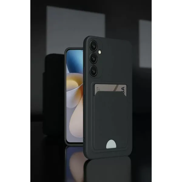 Samsung Galaxy M15 Kelvin Kartvizitli Silikon - Koyu Yeşil