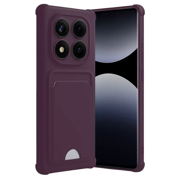 Xiaomi Redmi Note 14 Pro Plus Kelvin Kartvizitli Silikon - Derin Mor