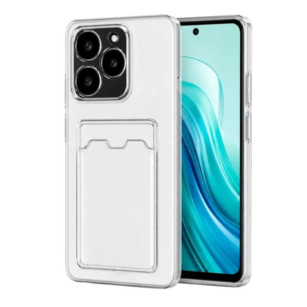 Realme C61 Kılıf Kart Şeffaf Silikon - Şeffaf