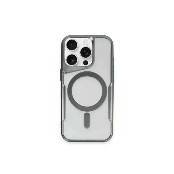 Apple İphone 12 Kılıf Boyi Magsafe Silikon Kapak - Yeşil
