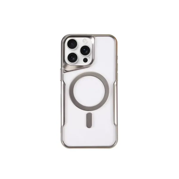 Apple İphone 14 Pro Kılıf Boyi Magsafe Silikon Kapak - Gümüş