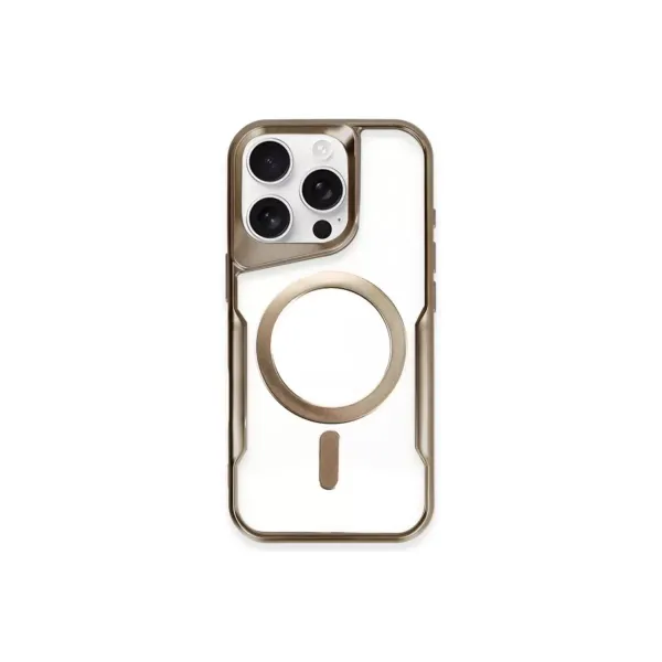 Apple İphone 14 Pro Max Kılıf Boyi Magsafe Silikon Kapak - Kahverengi