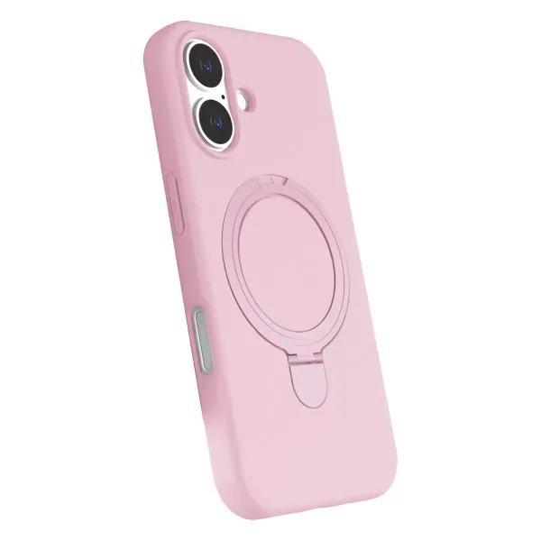 Apple İphone 16 Plus Regal Magsafe Standlı Kapak - Açık Pembe