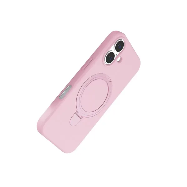 Apple İphone 16 Plus Regal Magsafe Standlı Kapak - Açık Pembe