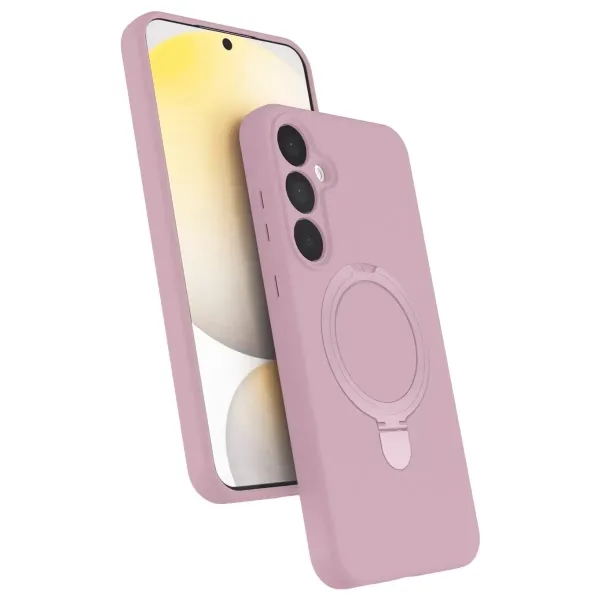 Samsung Galaxy A55 5g Regal Magsafe Standlı Kapak - Açık Pembe