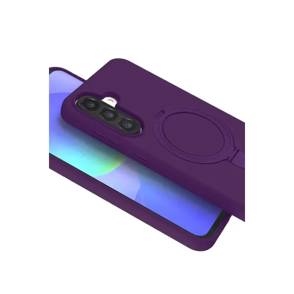 Samsung Galaxy A26 Regal Magsafe Standlı Kapak - Derin Mor