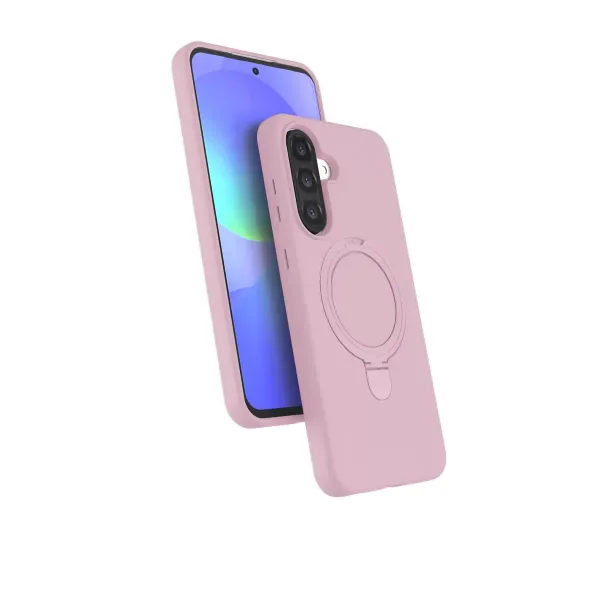 Samsung Galaxy A36 Regal Magsafe Standlı Kapak - Açık Pembe