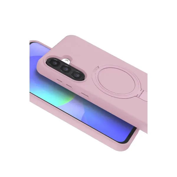 Samsung Galaxy A36 Regal Magsafe Standlı Kapak - Açık Pembe