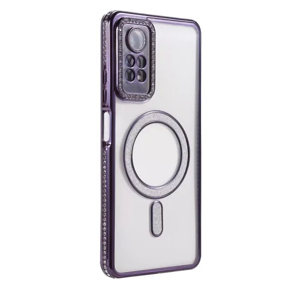 Xiaomi Redmi Note 12 Pro 4g Joke Simli Magneticsafe Kılıf - Derin Mor