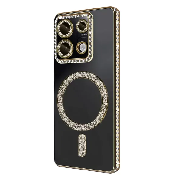 Xiaomi Redmi Note 13 Pro 4g Joke Simli Magneticsafe Kılıf - Gold