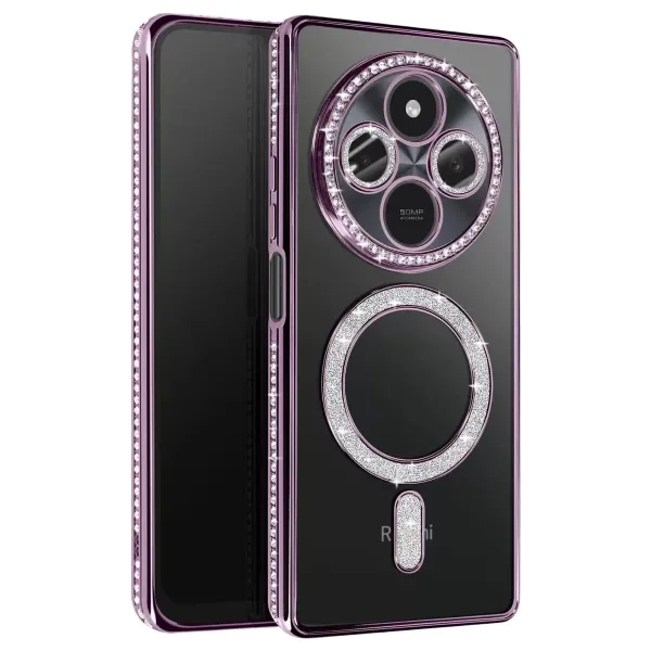 Xiaomi Redmi 14c Joke Simli Magneticsafe Kılıf - Derin Mor