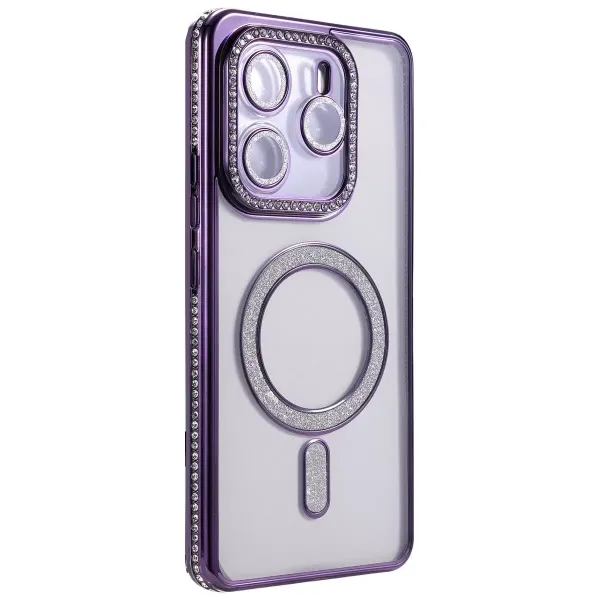 Xiaomi Redmi Note 14 4g Joke Simli Magneticsafe Kılıf - Derin Mor
