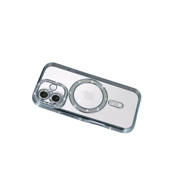 Apple İphone 17 Joke Simli Magneticsafe Kılıf - Mavi