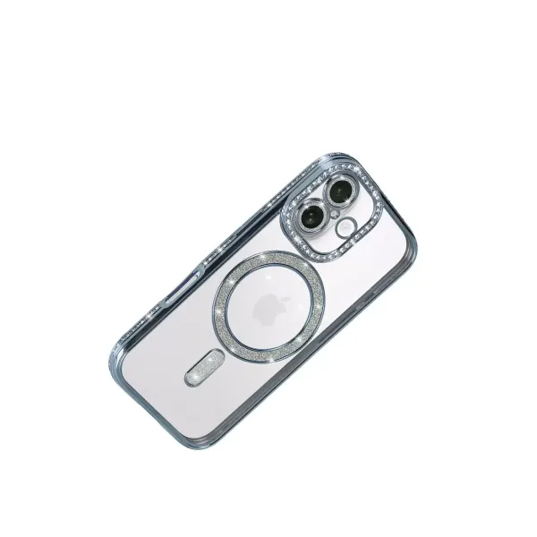 Apple İphone 17 Joke Simli Magneticsafe Kılıf - Mavi