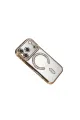 Apple İphone 17 Pro Max Joke Simli Magneticsafe Kılıf - Gold