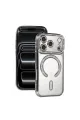 Apple İphone 17 Pro Max Joke Simli Magneticsafe Kılıf - Gümüş