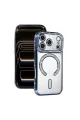 Apple İphone 17 Pro Max Joke Simli Magneticsafe Kılıf - Mavi