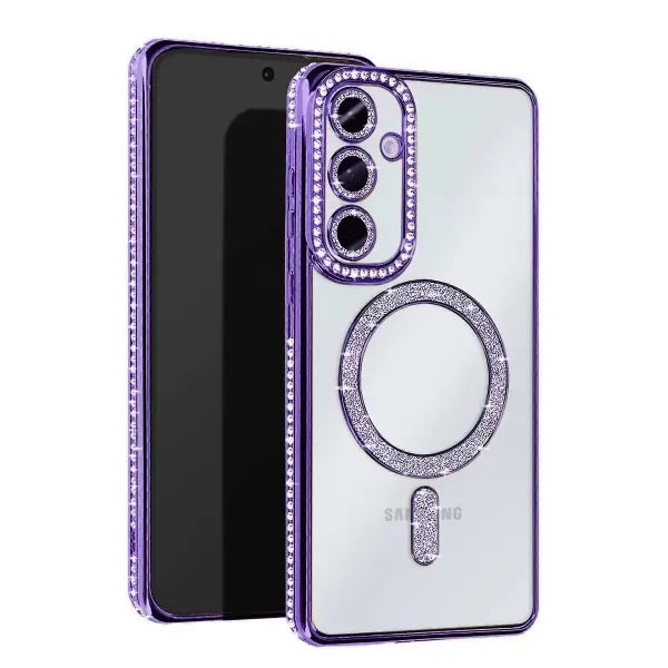 Samsung Galaxy S25 Fe Joke Simli Magneticsafe Kılıf - Derin Mor