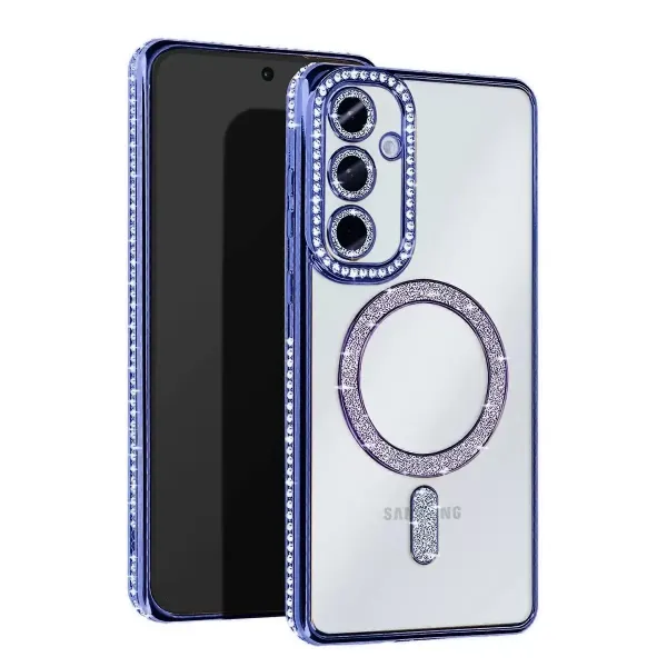 Samsung Galaxy S25 Fe Joke Simli Magneticsafe Kılıf - Mavi