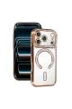 Apple İphone 17 Pro Max Joke Simli Magneticsafe Kılıf - Turuncu