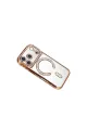 Apple İphone 17 Pro Max Joke Simli Magneticsafe Kılıf - Turuncu