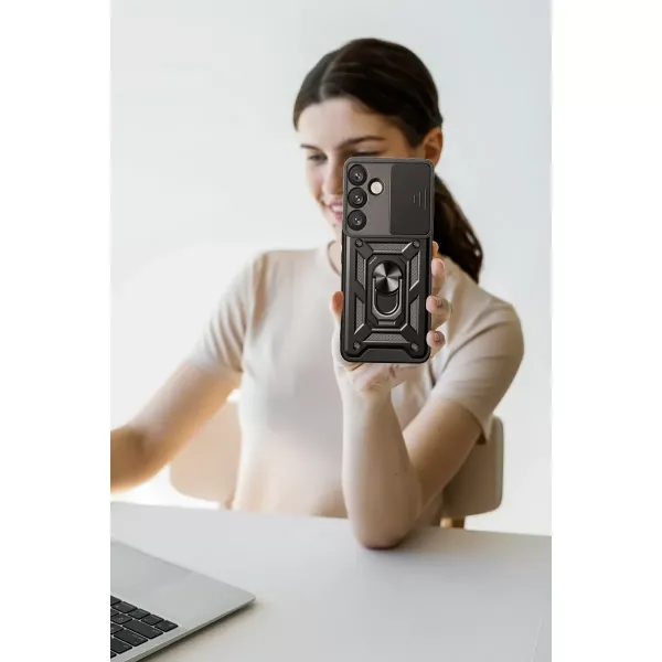 Samsung Galaxy S25 Fe Pars Lens Yüzüklü Silikon - Lacivert