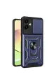 Samsung Galaxy A07 4g Pars Lens Yüzüklü Silikon - Lacivert