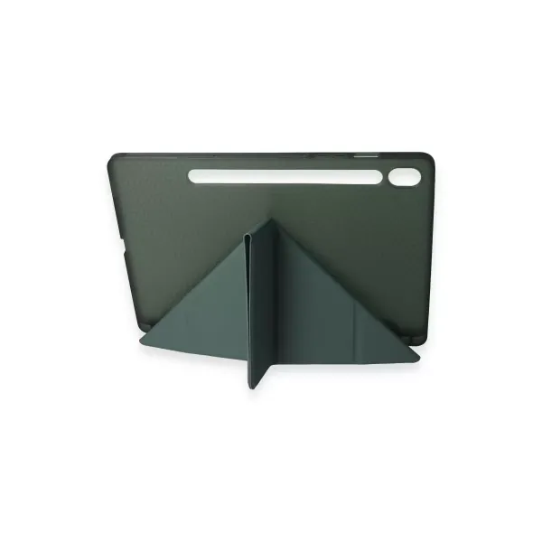 Samsung Galaxy T870 Tab S7 11 Kılıf Kalemlikli Mars Tablet Kılıfı - Koyu Yeşil