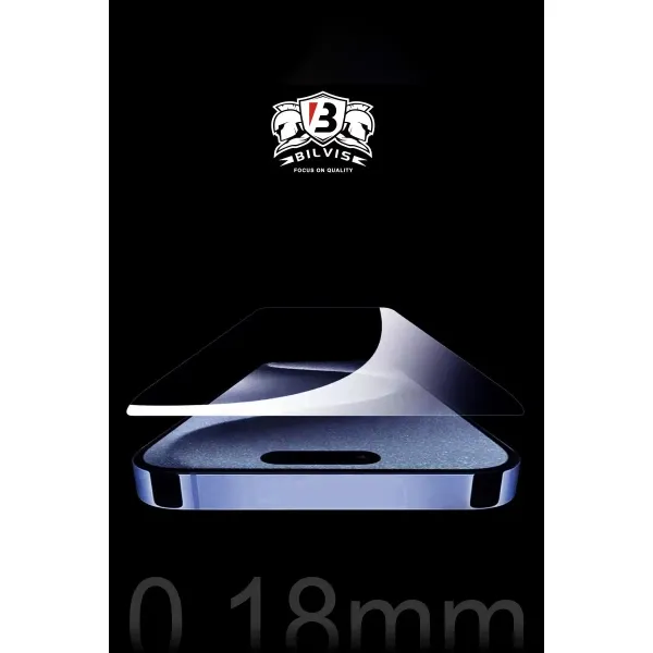 Apple İphone 15 Pro Bilvis 0.18mm Plus Cam Ekran Koruyucu