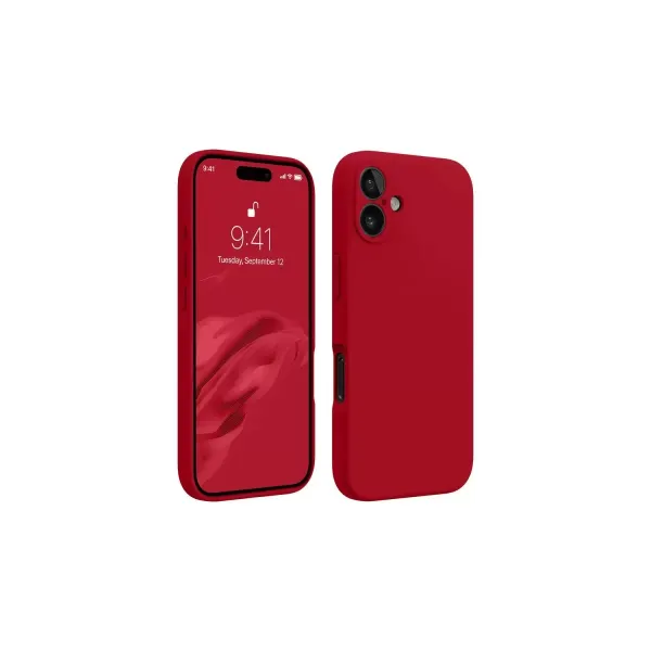 Apple İphone 16 Kılıf First Silikon - Kırmızı