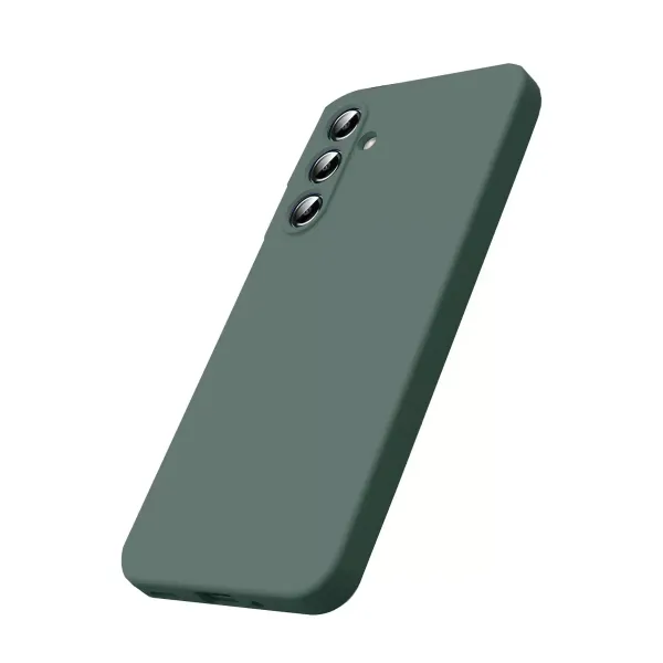 Samsung Galaxy S25 Fe Nano İçi Kadife Silikon - Koyu Yeşil