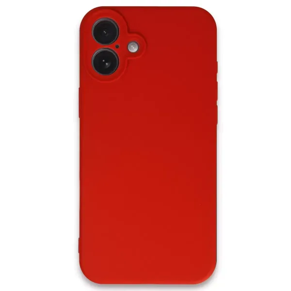 Apple İphone 16 Plus Kılıf First Silikon - Kırmızı