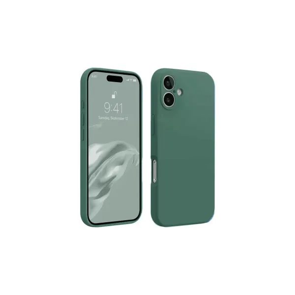 Apple İphone 16 Plus Kılıf First Silikon - Koyu Yeşil
