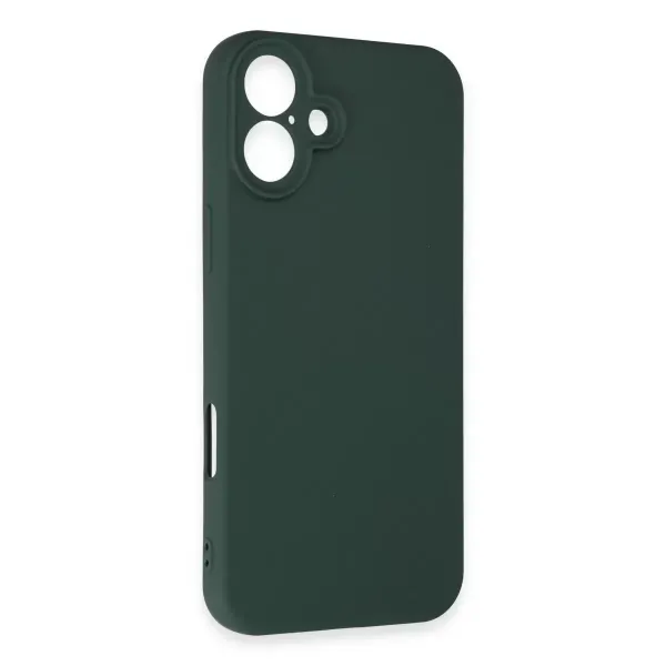 Apple İphone 16 Plus Kılıf First Silikon - Koyu Yeşil