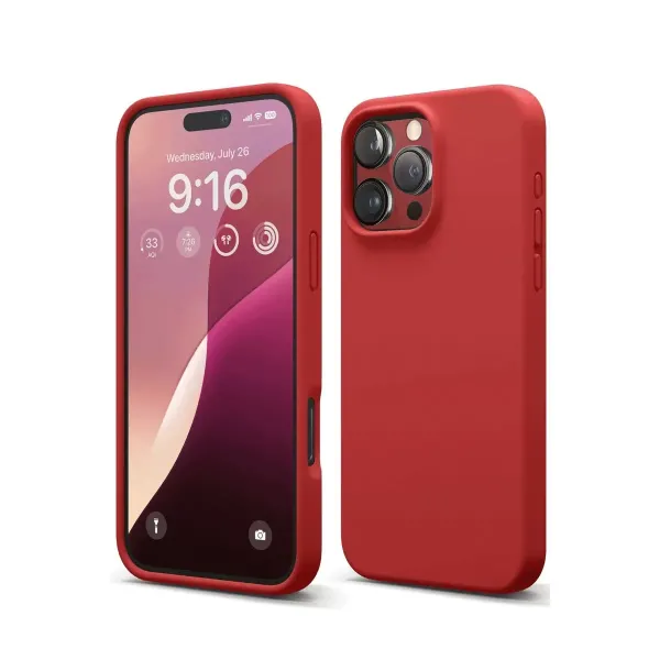 Apple İphone 16 Pro Kılıf First Silikon - Kırmızı