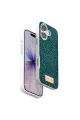 Onegif Apple İphone 17 Bright Simli Kapak - Koyu Yeşil