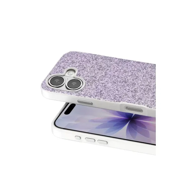 Onegif Apple İphone 17 Bright Simli Kapak - Lila