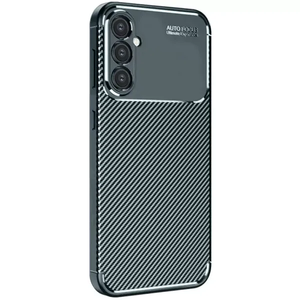 Samsung Galaxy S24 Fe Kılıf Auto Focus Karbon Kapak - Koyu Yeşil