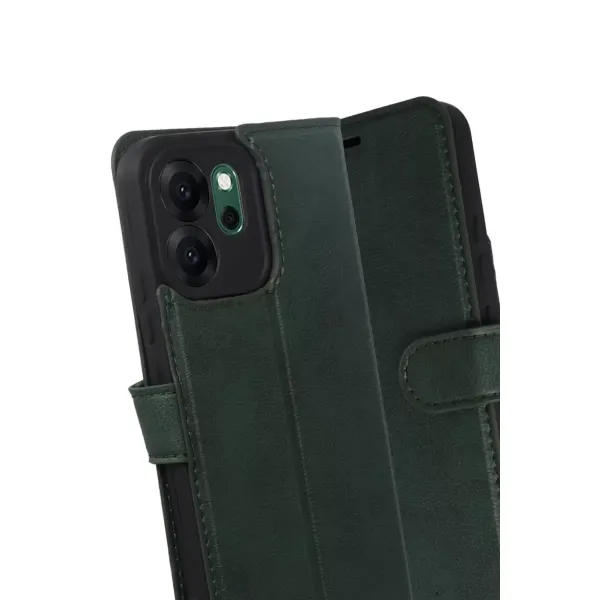 Oppo Reno 14f Trend S Plus Kapaklı Kılıf - Yeşil