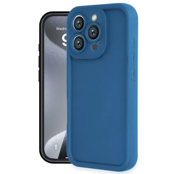 Apple İphone 16 Pro Kılıf Viera Silikon - Mavi
