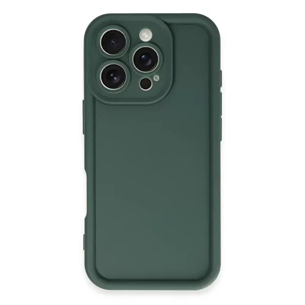 Apple İphone 16 Pro Kılıf Viera Silikon - Koyu Yeşil