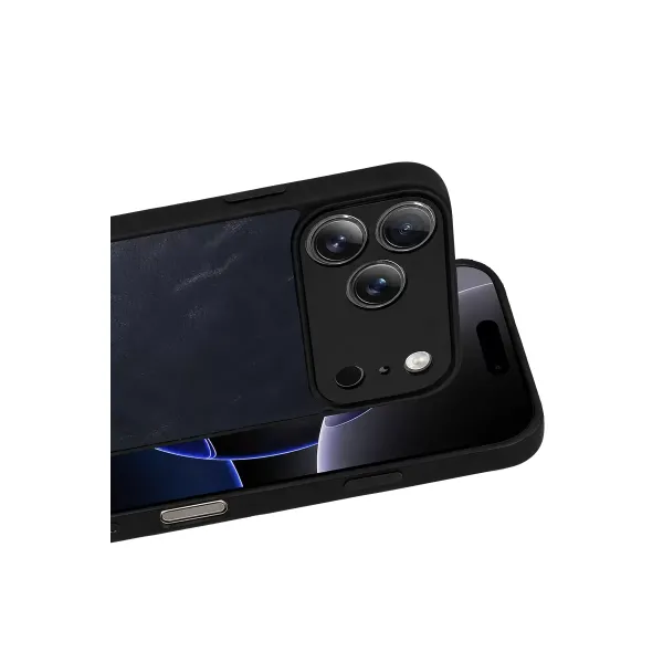 Apple İphone 17 Pro Aras Deri Kapak - Lacivert